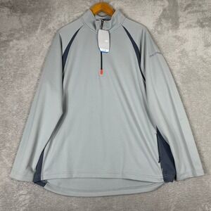 Alo Quarter Zip Pullover Mens XL Gray Rexnord Logo CoolFit Performance Shirt